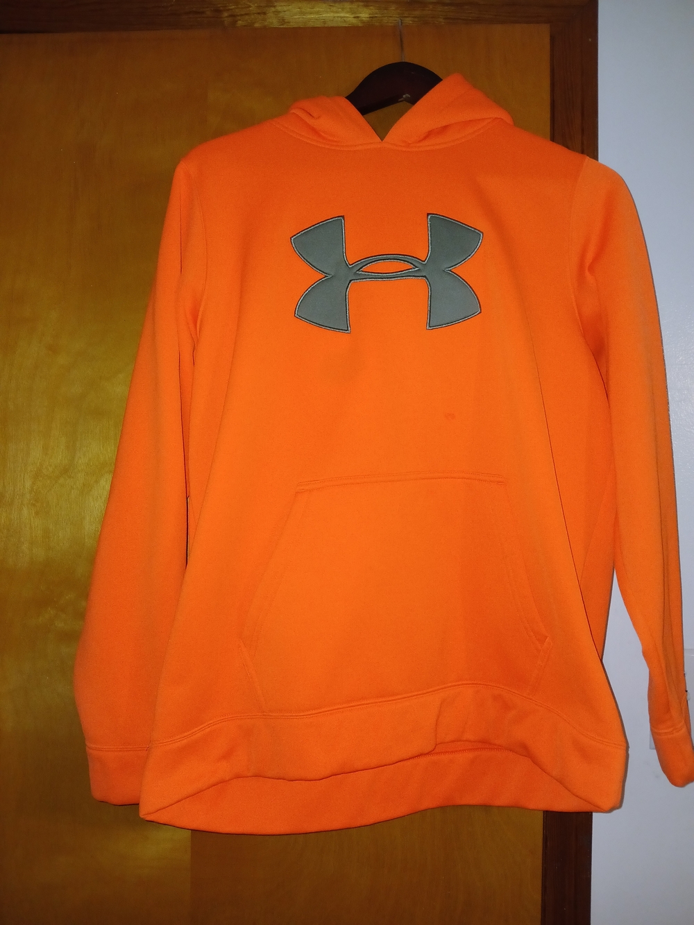 Under Armour Neon Orange Hoodie with Logo